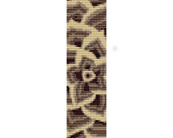 Instant Download Beading Pattern Peyote Stitch Bracelet Contemporary Flower Seed Bead Cuff