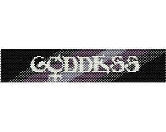 Instant Download Beading Pattern Peyote Stitch Bracelet Goddess Seed Bead Cuff