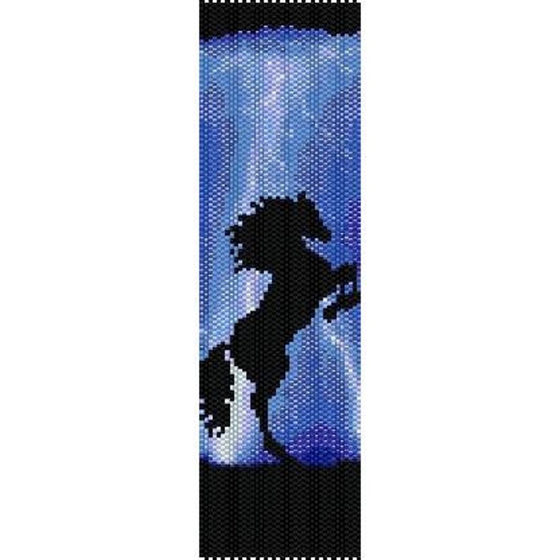 Instant Download Beading Pattern Peyote Stitch Bracelet Thunder Horse Seed Bead Cuff image 3