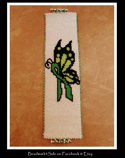 Instant Download Beading Pattern Loom Stitch Bracelet Butterfly Cancer ...