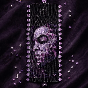 Instant Download Beading Pattern Peyote Stitch Bracelet Purple Prince Seed Bead Cuff