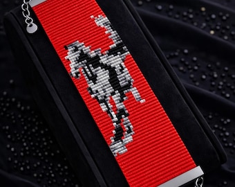 Loom Bead Pattern for Bracelet Asian Stallion Seed Bead Cuff