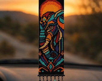 Patrón de peyote Savanna Majesty Elephant, pulsera de cuentas, marcapáginas, adorno de pared y adorno para coche / Miyuki Delica 11/0 PDF