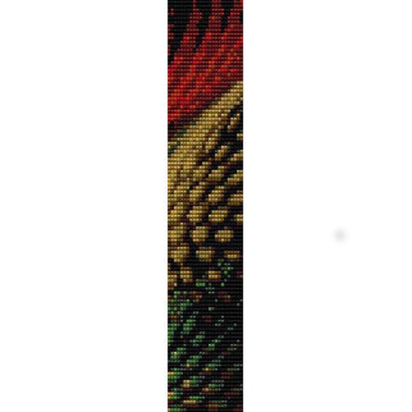 Instant Download Beading Pattern Peyote Stitch Bracelet Snakeskin Abstract Seed Bead Cuff