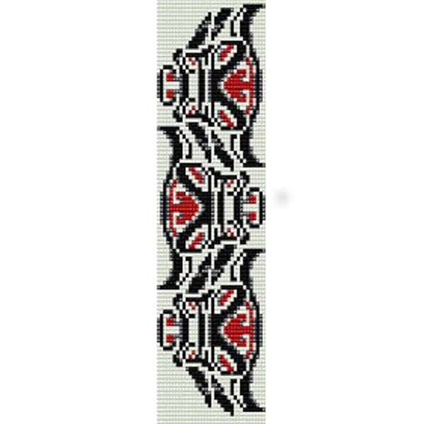 Instant Download Beading Pattern Peyote Stitch Bracelet Haida Buffalo Seed Bead Cuff