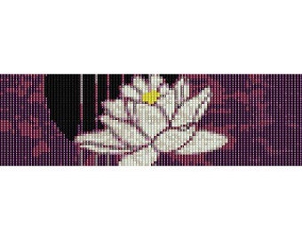 Instant Download Beading Pattern Loom Stitch Bracelet Lotus Flower Guitar Chords Seed Bead Cuff