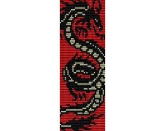 Instant Download Beading Pattern Loom Stitch Bracelet DragonSeed Bead Cuff