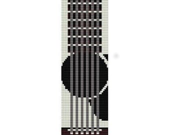 Instant Download Beading Pattern Loom Stitch Bracelet Minimalistic Guitar Seed Bead Cuff