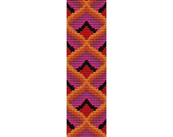 Instant Download Beading Pattern Peyote Stitch Bracelet Rhythm Seed Bead Cuff