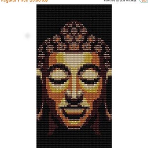 Instant Download Beading Pattern Peyote Stitch Bracelet Buddha Face Seed Bead Panel