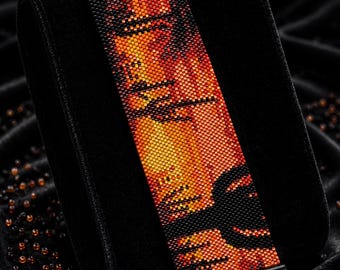 Peyote Stitch Bead Pattern for Bracelet DIY Desert in the Sunset 2 Seed Bead Cuff
