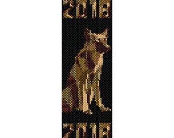 Peyote-steekarmband met kralenpatroon direct downloaden Yellow Earth Dog Seed Bead-manchet