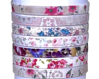 Thin Beige Floral Headband: Comfortable No-Slip Hairband