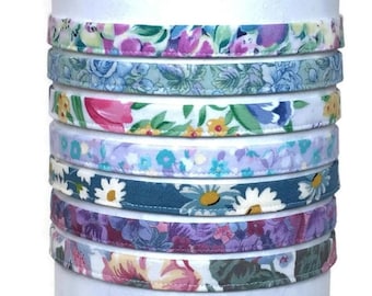 Floral Thin Headband, Adjustable Comfortable Fabric Hairband