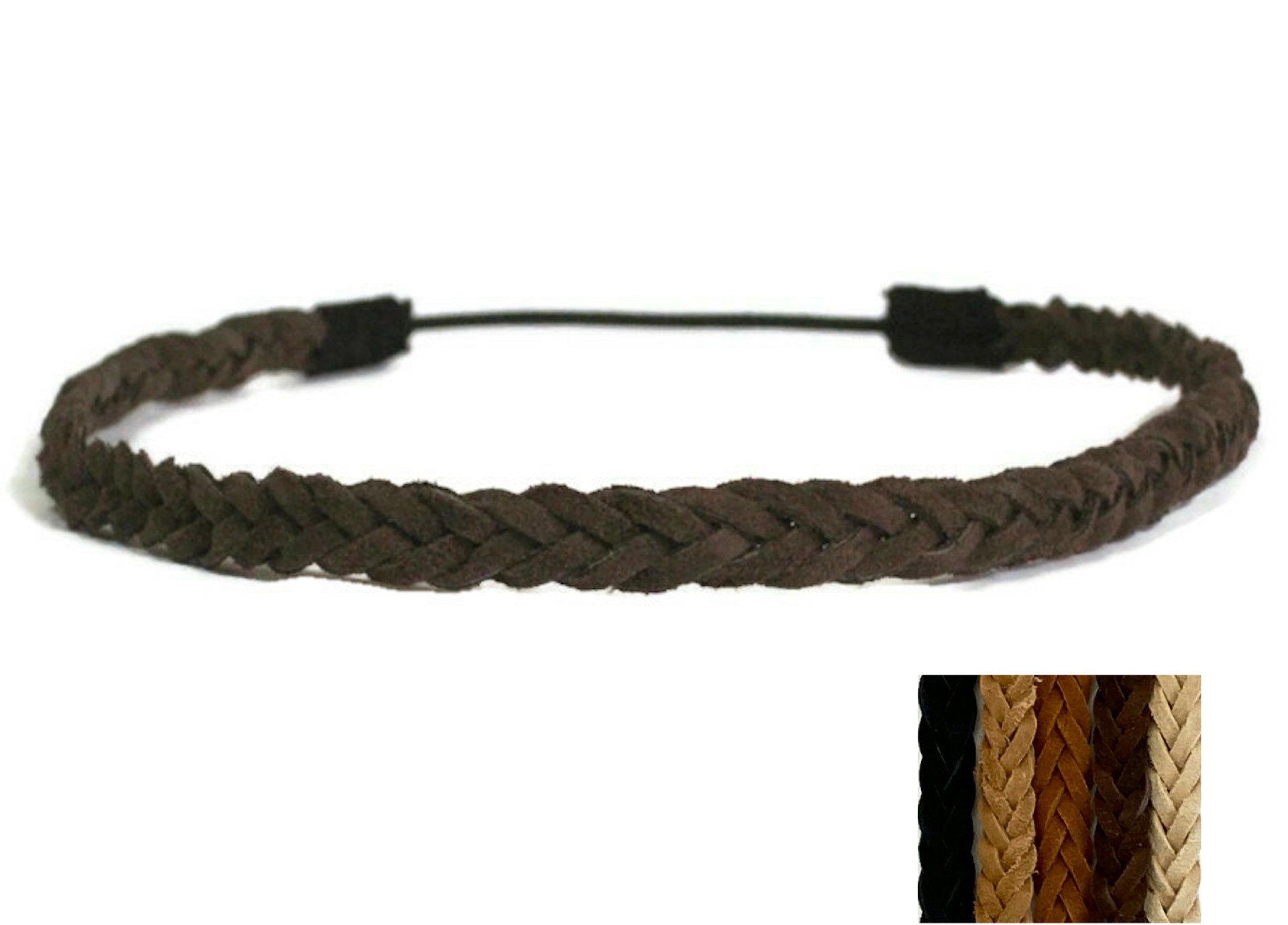 8 inch BRAIDED Leather Handles - pair