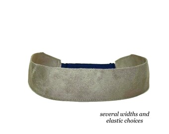 Green Suede Cloth Headband, Adjustable No Slip Hairband