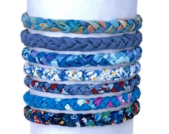 Blue Thin Headband for Women Men and Girls with Comfortable Stretch Elastic Back