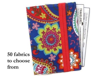 Car Registration & Insurance Holder To Keep Auto Documents Organized - Pick Your Fabric