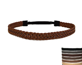 Buy Braided Vegan Leather Headband for Men Women Teens  display picture 3