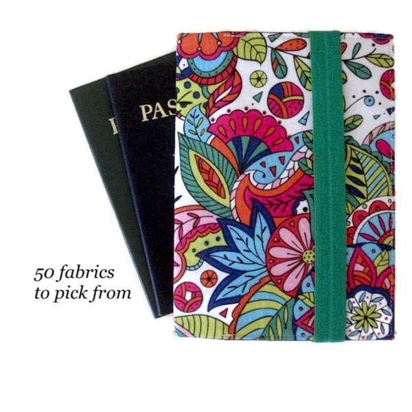 Passport Holder for Family of 1 - 4 - Pick Your Fabric - Passport Wallet for Women & Men