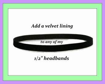 Add a Velvet Lining to 1/2 inch Kelley Threads Headband