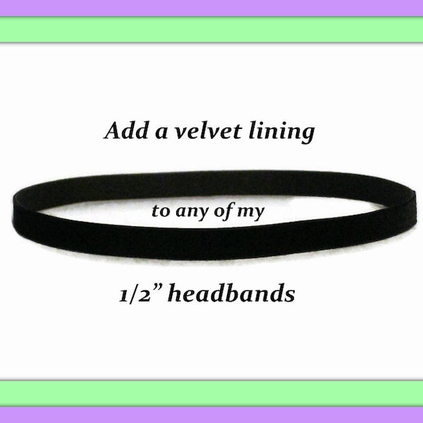 Add a Velvet Lining to 1/2 inch Kelley Threads Headband