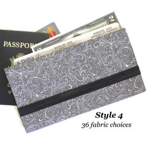 Fabric Passport Wallet & Boarding Pass Holder - Style 4 in 36 Fabric Choices