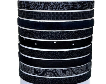 Zwarte magere hoofdbanden voor heren dames meisjes met verstelbare of ronde elastische rug / houtskool dunne comfortabele haarband zonder knijpen