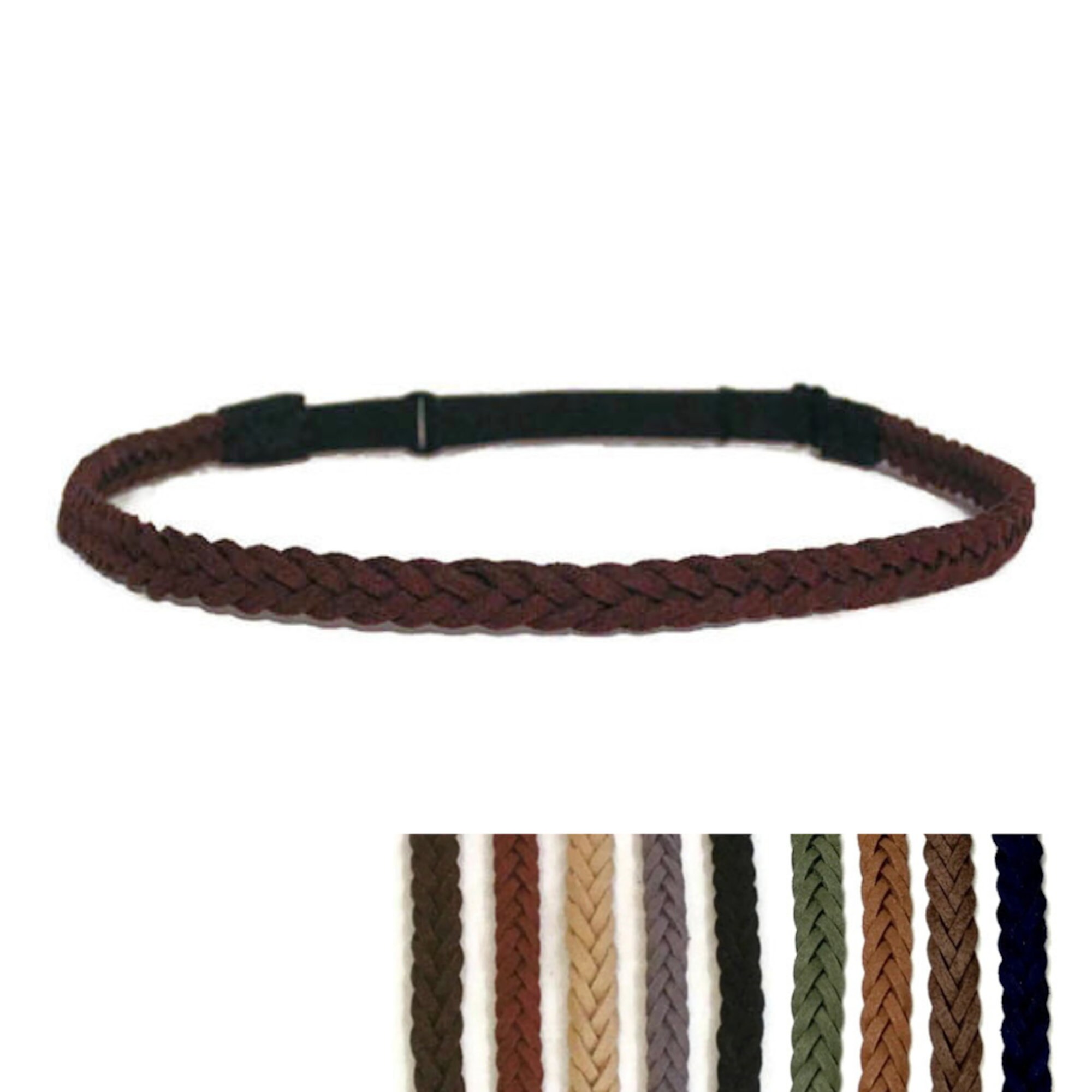 Faux Suede Braided Headband With Comfortable Elastic - Etsy display picture 2