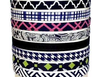 Thin Blue Headband - 1/2 Inch Soft Stretch Unisex Band