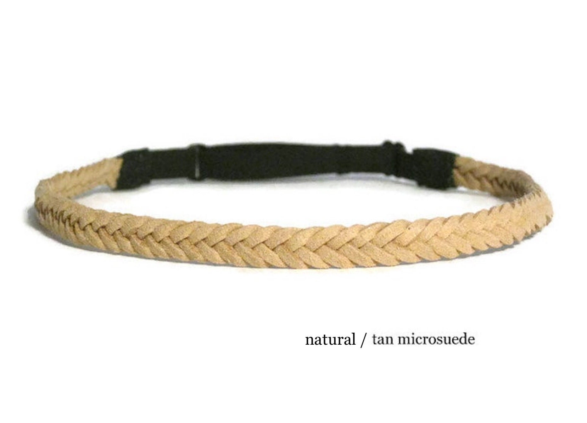 Vegan suede braided headband necklace belt armband Faux Suede Braided Headband With Comfortable Elastic - Etsy main image 3