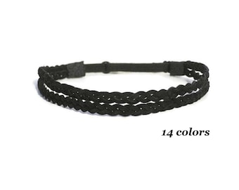 Braided Suede Headband - Boho Hippie Hair Accessory