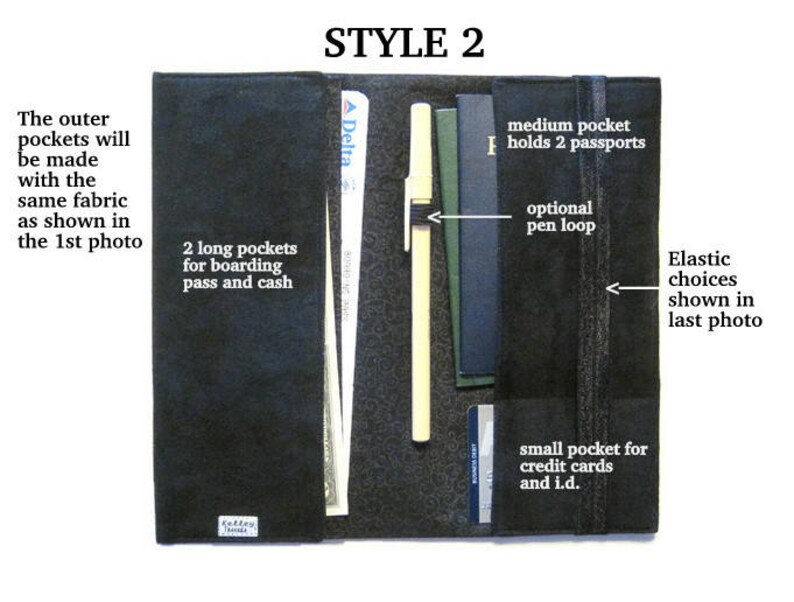 Passport Wallet Boarding Pass Holder Travel Document Holder Etsy