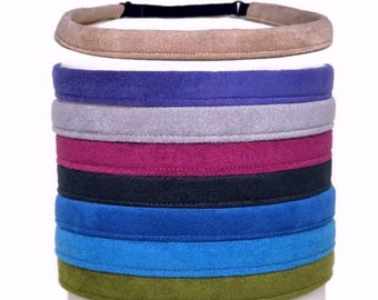 Suede Leather Headband: Comfortable Stretch Hairband for Women, Men, Girls