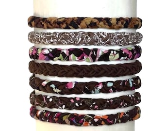 Brown Braided Boho Headband: Comfortable Elastic Hair Accessory