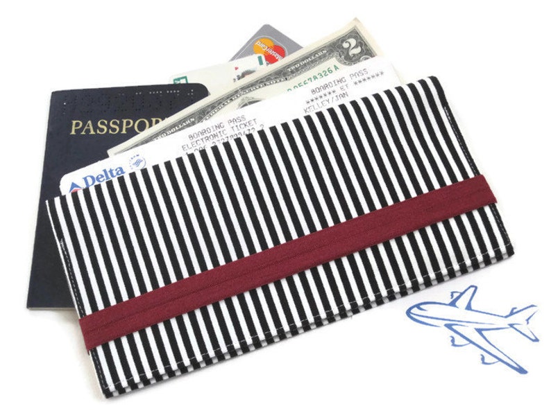 Passport Wallet Boarding Pass Holder Travel Document Holder Etsy