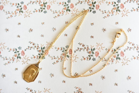 Vermeil or gold-plated brass necklace) Old round … - image 3