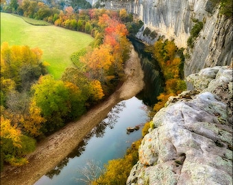 Nature Photography, Buffalo River, Steel Creek, Arkansas, Roark Bluff, Autumn, Fall Color, Bluff, Overlook, Trees