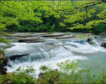 Nature Photography, Waterfall, Falling Water Creek, Richland Creek Wilderness Area, Six Finger Falls
