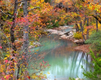 Nature Photography, Arkansas, Falling Water Creek, Richland Creek Wilderness, Ozark Mountains, Ozarks, Autumn, Fall Color