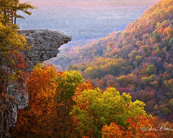 Nature Photography - Buffalo River, Fine Art, Hawksbill Crag, Whitaker Point, Arkansas, Ozark Mountains, Fall Color, Autumn