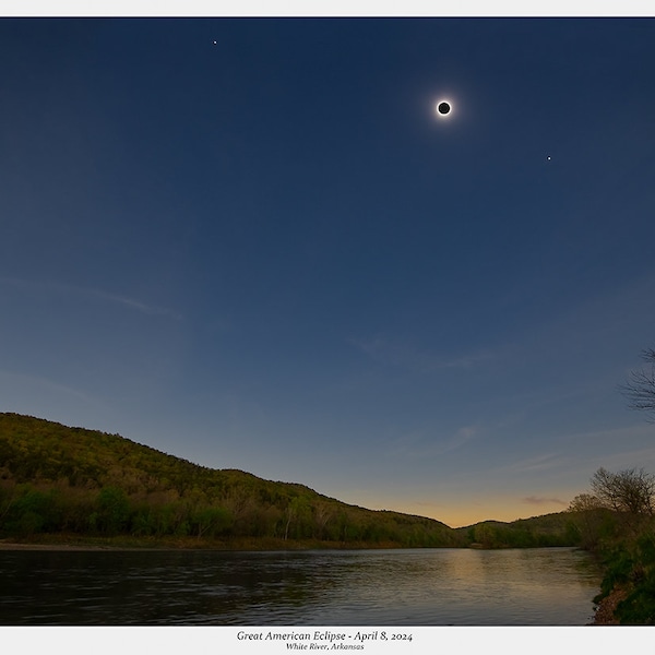 Great American Eclipse 2024 - Buffalo and White River, Arkansas