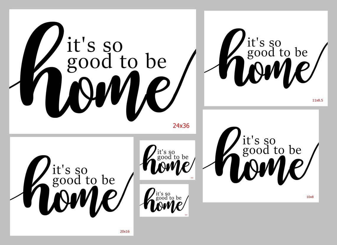 Its so good to be home sign printable poster wall art quote print