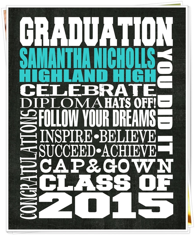 Graduation Subway Art Personalized Printable poster Wall art DIGITAL FILE easy download image 1