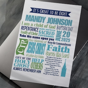 Baptism Personalized Subway Art 9 Template Bundle -Gift - Printable poster - Wall art - Quote print, editable in Canva