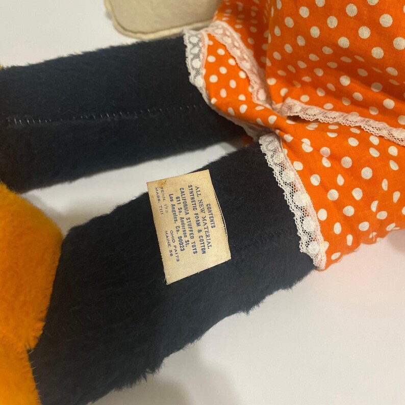 Peluche vintage de Minnie Mouse de Walt Disney Productions, California. imagen 11