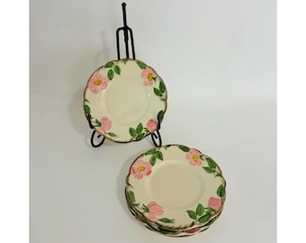 Vintage FRANCISCAN Desert Rose Set of 4 Bread Butter Plates USA Made 6 3/8"