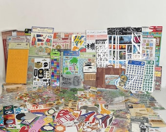 HUGE Lot Vintage Modern Scrapbook Junk Journaling Stickers Stickopotamus
