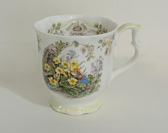 Vintage ROYAL DOULTON Brambly Hedge Spring Beaker Tea Cup 1983 Animals Mice