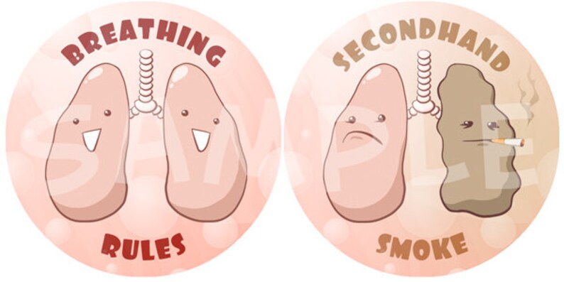 Lungs Pinback Buttons image 1